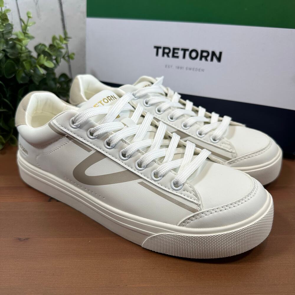 Tretorn Women's Serve Lace Up White Sneakers Size 7 - Picture 2 of 7